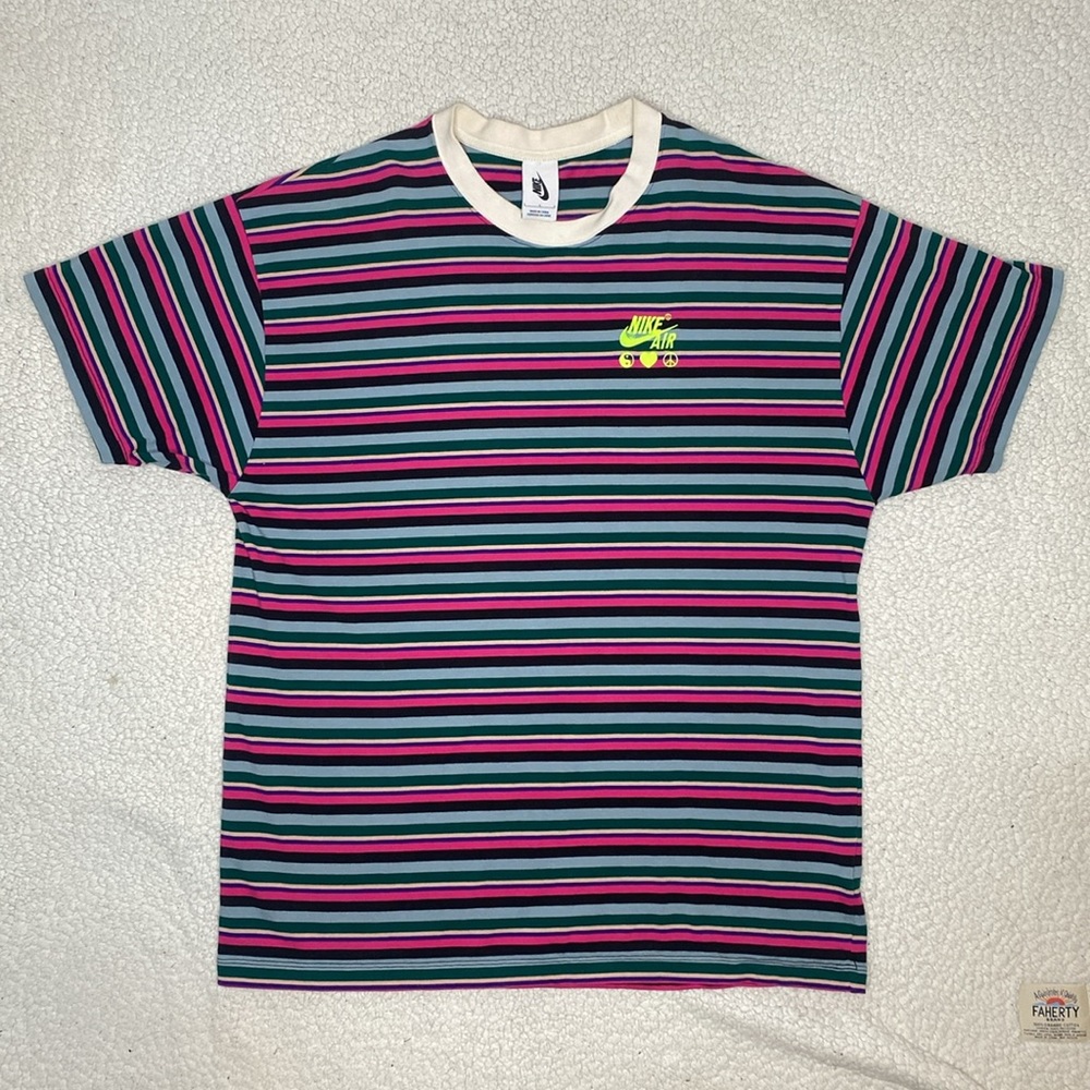 Nike x Olivia Kim Striped Peace Sign T-Shirt: Size Large